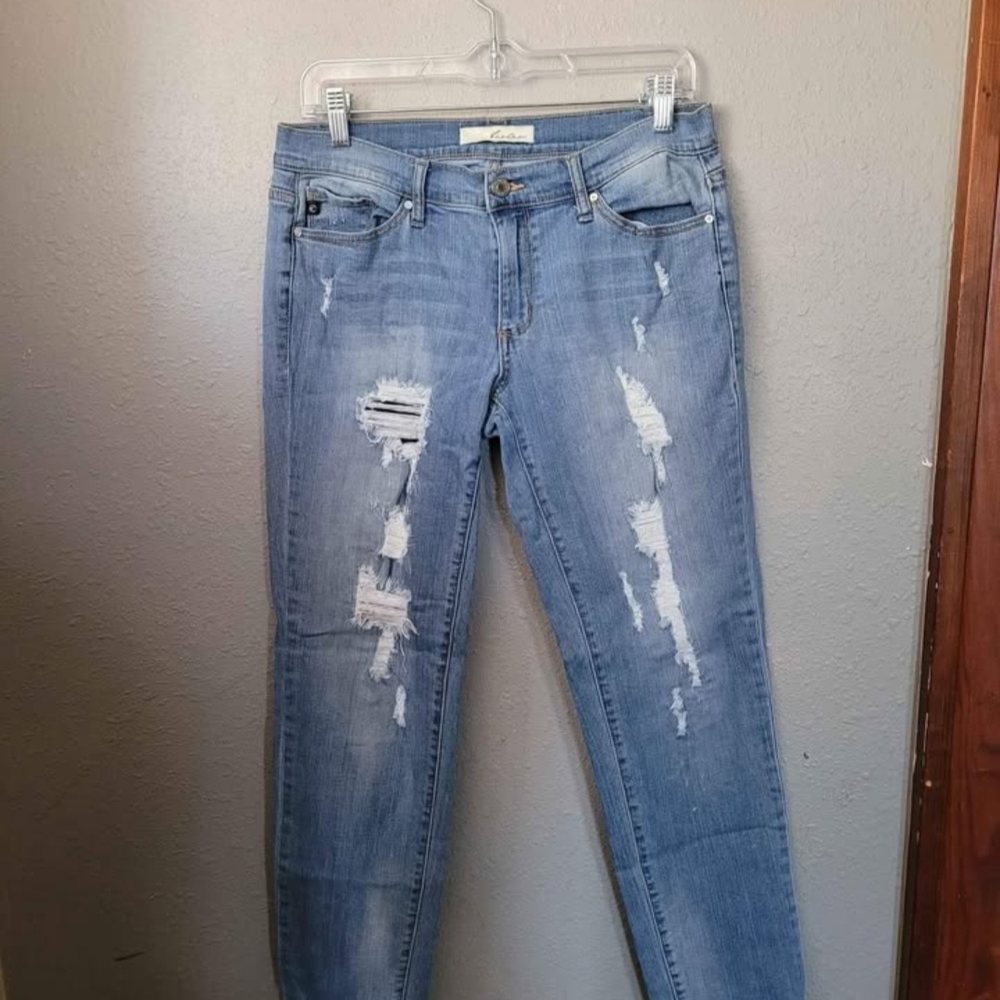 KanCan Blue Skinny Distressed Denim